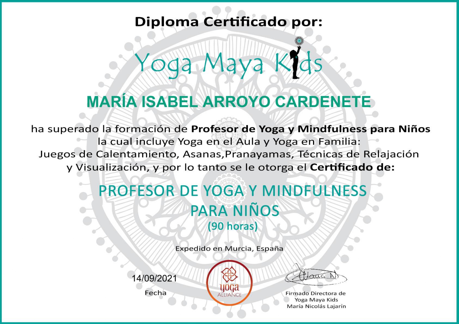 Yoga para niños, Mabel Arroyo, Escuela MyC